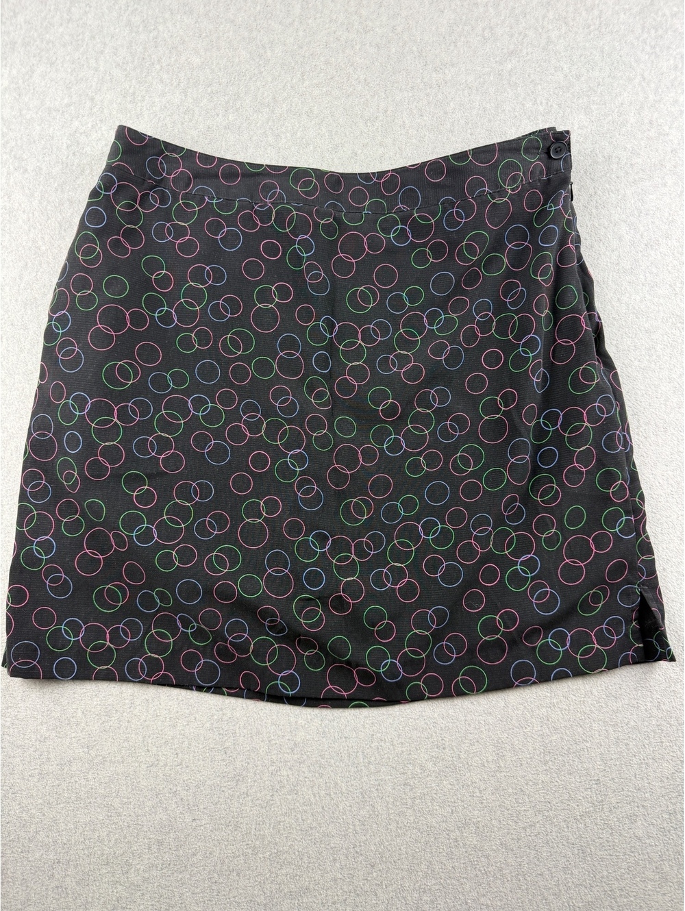 EP Pro Golf Skort 12 Black Neon Circle Print Y2K Tennis Pickleball Retro